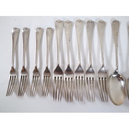 115 - 18 Piece Solid Sterling Silver Spoons & Forks by 	William Hutton & Sons Ltd c1920 all matching maker... 