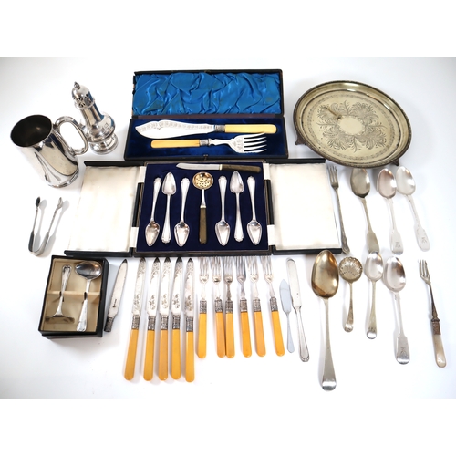 119 - Quantity of silver plated service wares