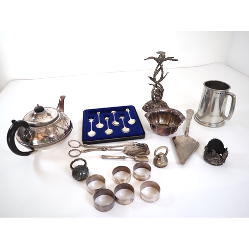 133 - Collection of Silver Plate & Pewter service ware