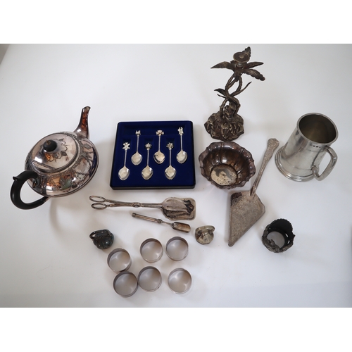 133 - Collection of Silver Plate & Pewter service ware