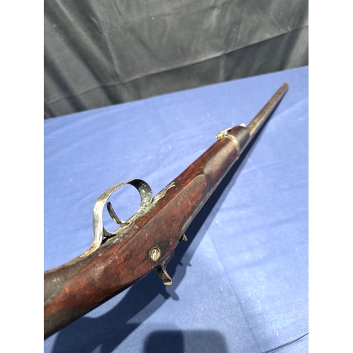 206 - 19th century percussion cavalry carbine with bayonet