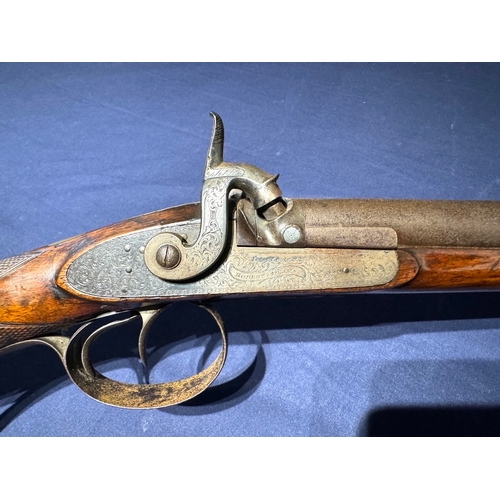 207 - 19th Century Robert Adams / Manton London Double barrel percussion shotgun