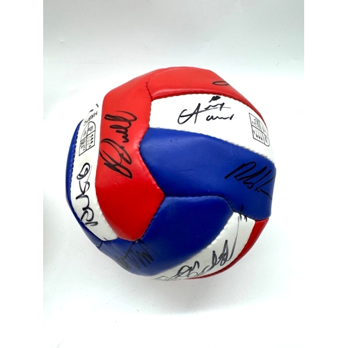 214 - Libra Manchester United Signed Football Premier League Champions + HRBFC Signed Football