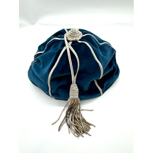 216 - Blue England International Football cap. England Scotland Wales 1955 awarded to Frank Blunstone Chel... 