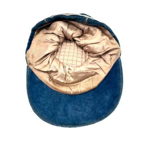 218 - Blue England International Football cap. England v Portugal 1955 awarded to Frank Blunstone Chelsea ... 