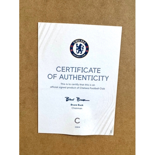 219 - Signed Chelsea FC Shirt Framed signed personally by Chelsea FC First Team December 2018 presented to... 