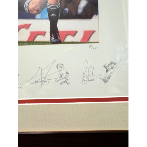 221 - Framed & Signed Doug Harker Investec Challenge England v New Zealand 2002 - Hand-signed by Martin Jo... 