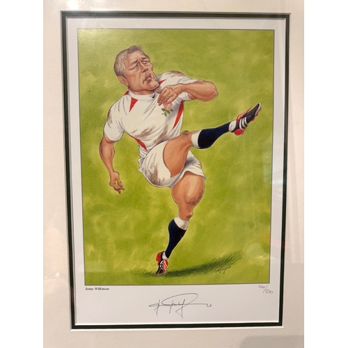 223 - Framed & Signed Martin Johnson & Jonny Wilkinson by Ireland 71cm x 53cm