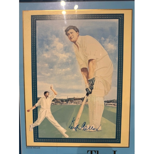 226 - Framed print The Lord's Taverners Cricket 84cm x 60cm