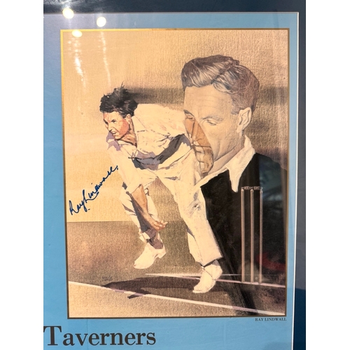 226 - Framed print The Lord's Taverners Cricket 84cm x 60cm