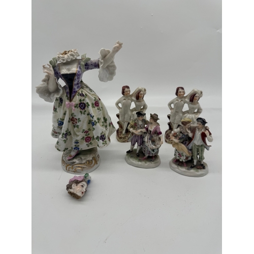 240 - 19th century ceramic figurines  A/F