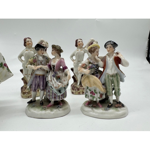 240 - 19th century ceramic figurines  A/F