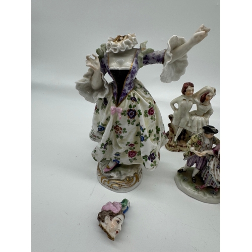 240 - 19th century ceramic figurines  A/F