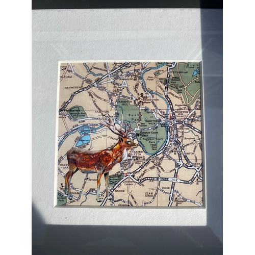 807 - Two framed map prints