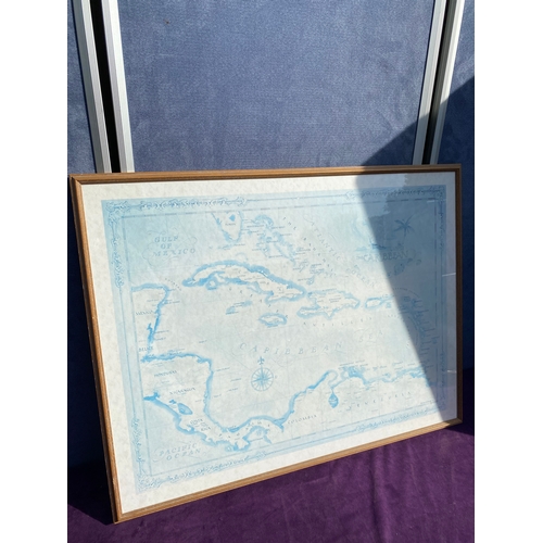 807 - Two framed map prints