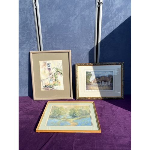 814 - Three signed watercolours including Michael Goss and Gladys Valler