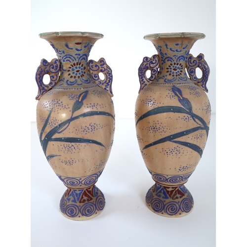 148 - Two vintage Oriental ceramic vases - 33cm A/F