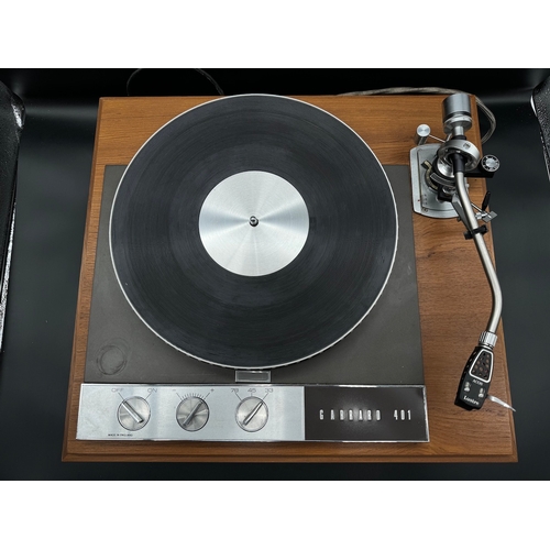 26 - Garrard 401 Turntable in Teak Plinth, ACOS Lustre Tonearm, Shure ED T2 Stylus