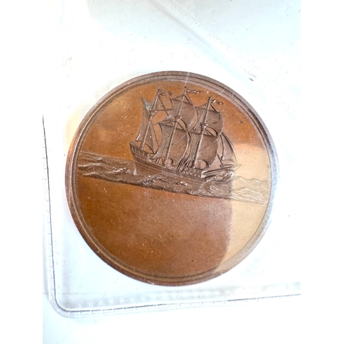 36 - 1902 Edward VII Coronation Spithead Medal RMS Norham Castle + Copper prize medal for on-board sports... 