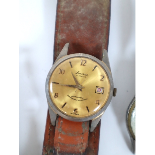 28 - WW2 Desert Rats Insignias, Vintage Lucerne, Tusal, Marco Polo, Timex Watches + Negretti & Zambra dra... 