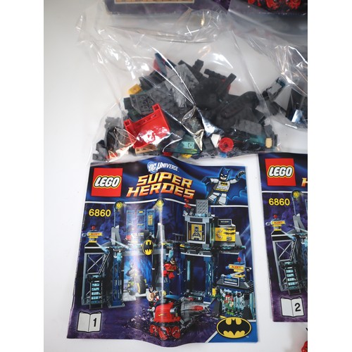 6 - Lego 6860 The Batcave Super Heros Boxed complete with Mini-figures & instructions