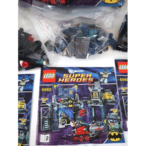 6 - Lego 6860 The Batcave Super Heros Boxed complete with Mini-figures & instructions