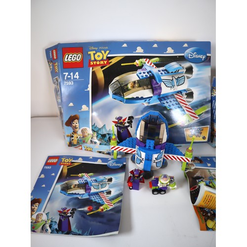 24 - Lego Toy Story - 7596, 7593, 7590, 7591, 7594 Sets Part Built Sets complete in Box with Minifigures ... 