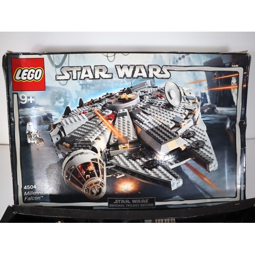 42 - LEGO Star Wars - 4504 Millennium Falcon + 10178 AT AT - Boxed with Instructions No Minifigures