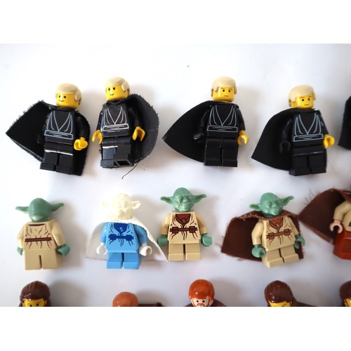 54 - LEGO Star Wars Minifigures - Jedi - Yoda, Luke Skywalker, Obi-Wan Kenobi, Qui-Gon Jin, Old Ben