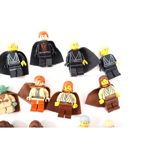 54 - LEGO Star Wars Minifigures - Jedi - Yoda, Luke Skywalker, Obi-Wan Kenobi, Qui-Gon Jin, Old Ben