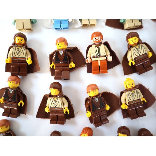 54 - LEGO Star Wars Minifigures - Jedi - Yoda, Luke Skywalker, Obi-Wan Kenobi, Qui-Gon Jin, Old Ben