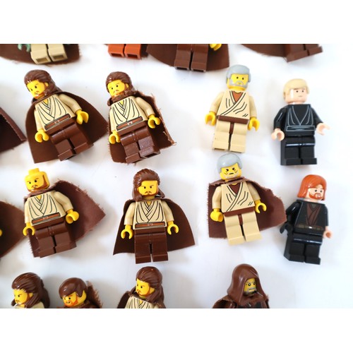 54 - LEGO Star Wars Minifigures - Jedi - Yoda, Luke Skywalker, Obi-Wan Kenobi, Qui-Gon Jin, Old Ben