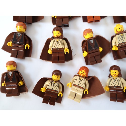 54 - LEGO Star Wars Minifigures - Jedi - Yoda, Luke Skywalker, Obi-Wan Kenobi, Qui-Gon Jin, Old Ben