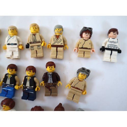 55 - LEGO Star War Minifigures - Luke Skywalker, Anakin Skywalker, Han Solo, Princess Leia