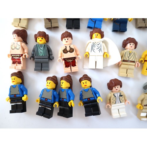 55 - LEGO Star War Minifigures - Luke Skywalker, Anakin Skywalker, Han Solo, Princess Leia