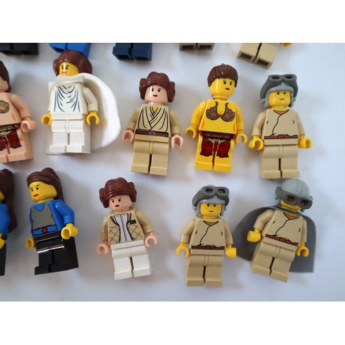 55 - LEGO Star War Minifigures - Luke Skywalker, Anakin Skywalker, Han Solo, Princess Leia