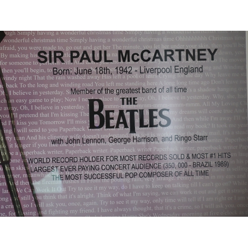 166A - ***updated description ***

Framed Sir Paul McCartney The Beatles  Squier Bulletstrap Electric Guita... 