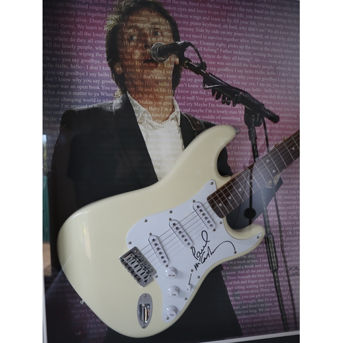 166A - ***updated description ***

Framed Sir Paul McCartney The Beatles  Squier Bulletstrap Electric Guita... 