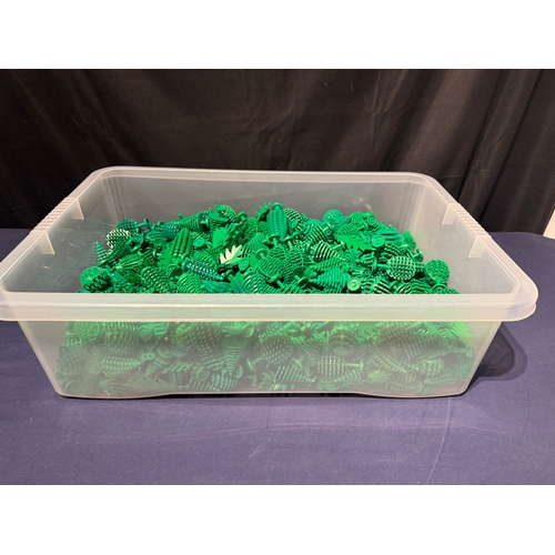 103 - LEGO - Bulk Box of sorted green trees mainly pine trees  - 3 kg