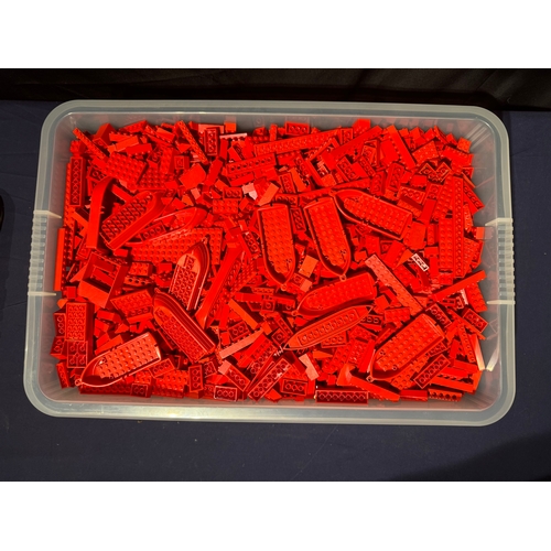 106 - LEGO - Bulk Box of sorted Red Loose Pieces - 9kg