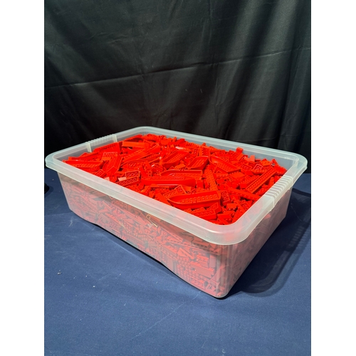 106 - LEGO - Bulk Box of sorted Red Loose Pieces - 9kg