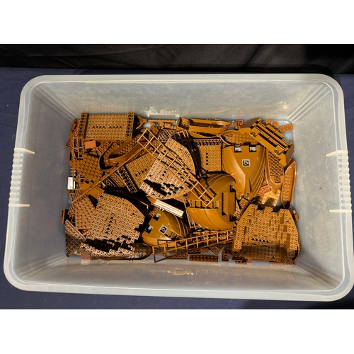 108 - LEGO - Bulk Box of sorted Brown Ship bases etc - 2kg