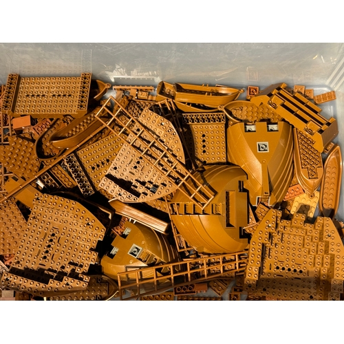 108 - LEGO - Bulk Box of sorted Brown Ship bases etc - 2kg