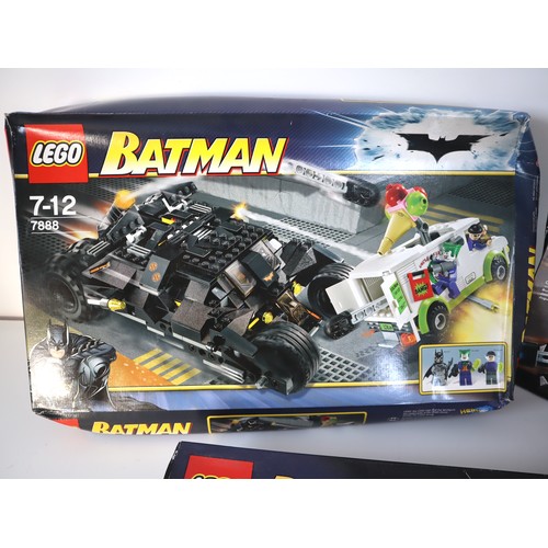 130 - LEGO BATMAN - 7888 Batman vs Joker , 7781 Two Face's Escape , 7787 The Bat-Tank: the Riddler and Ban... 