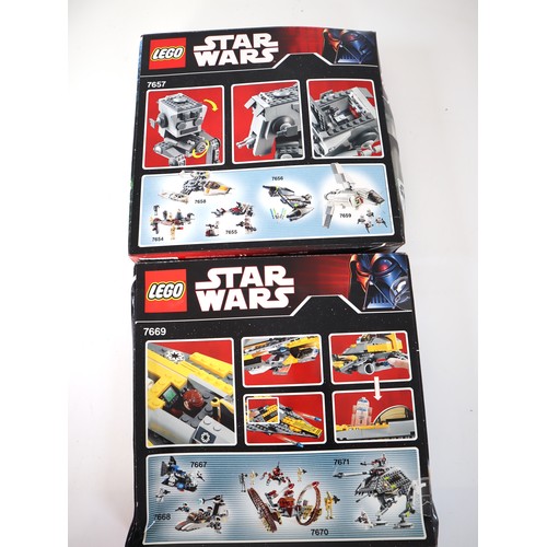 141 - LEGO Star Wars - Sealed 7669 Anakins Jedi Starfighter & 7657 AT-ST