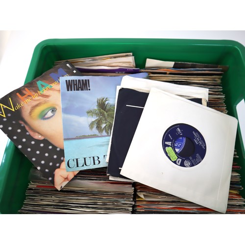 2 - Crate of 45's vinyl records Pop