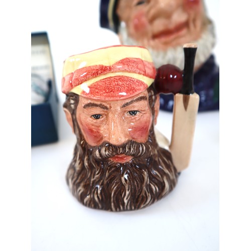 13 - Royal Doulton Old Sat, Rose, W G Grace Ltd Edition, Royal Worcester Egg Coddler + others