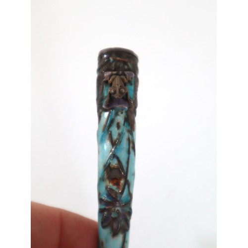 17 - 20th Century Two Enamel on White Metal with Frog decoration  - Oriental?