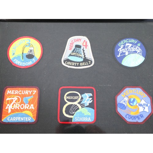 23 - Vintage Collection of 1970's Space Mission / NASA Cloth Patches includes Mercury Missions , Apollo 1... 