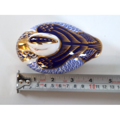 29 - Royal Crown Derby Duck Gold Stopper - 11cm